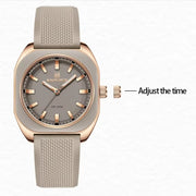 NAVIFORCE Fashion Women's Watch Casual Elegant Simple Polygon Quartz Silicone Watch Gift for Women Wristwatch Relogio Feminino