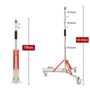 SH 320 cm Stainless Steel Heavy Duty Light Stand