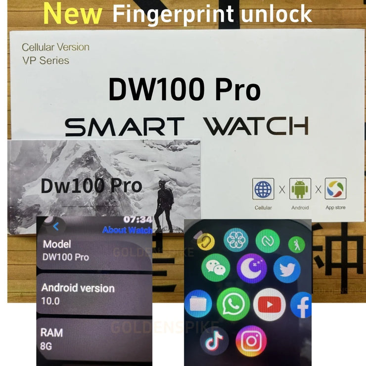 DW100 Pro Android 4G Smartwatch