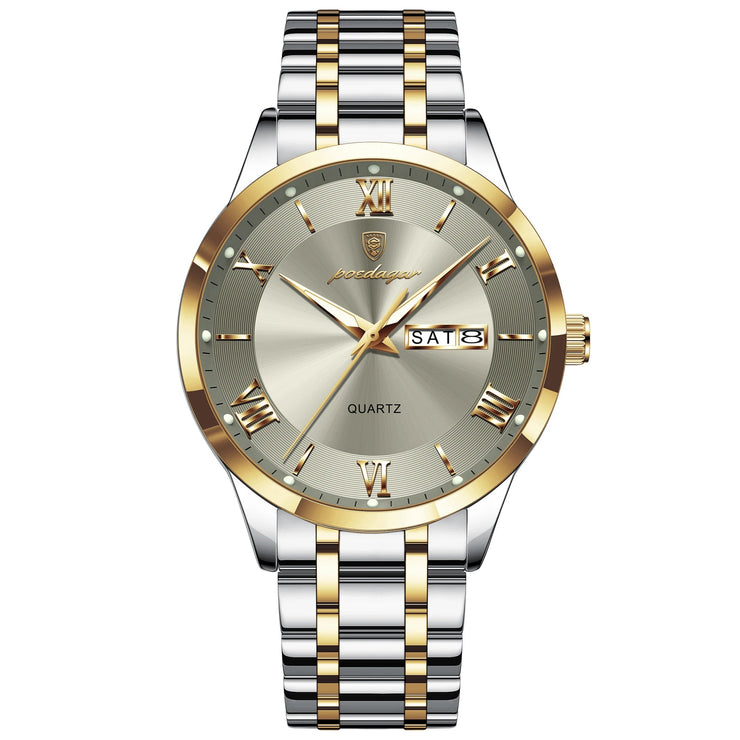 Men Waterproof Luminous Week Date Sports Wristwatch