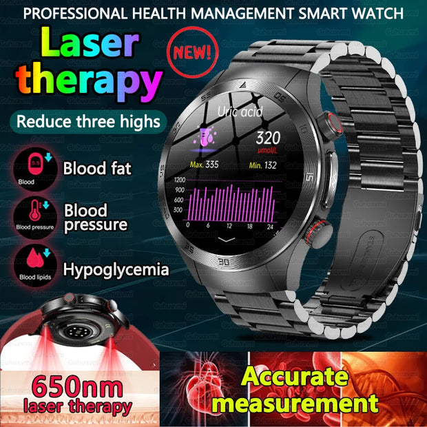 2025 New Laser Therapy ECG+PPG Smartwatch