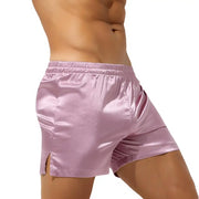 Men's Sleep Bottoms Sexy Pajamas Shorts Soft Silky Loose Boxers Shorts Underwear Men Home Lounge Arrow Panties Men Sleepwear