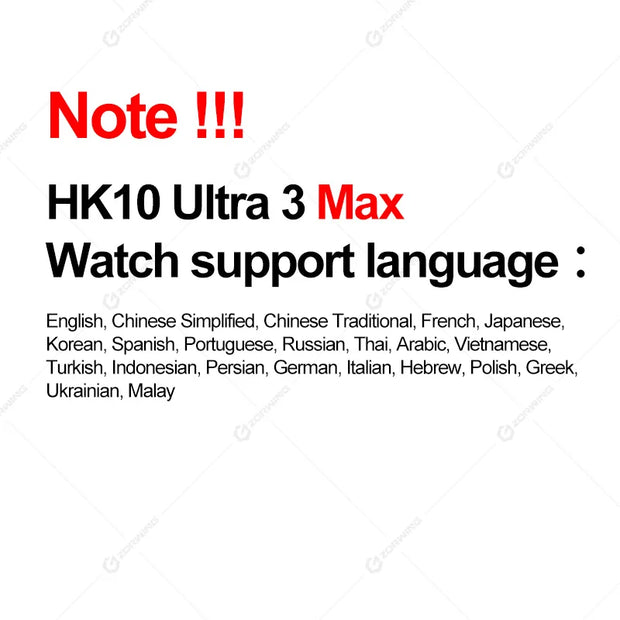 HK10 Ultra 3 Max AMOLED Smart Watch
