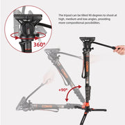 New Professional Video Camera Monopod Tripod Stand