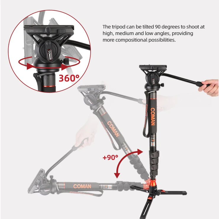 New Professional Video Camera Monopod Tripod Stand