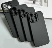 New Luxury Full Black Silicone Matte Phone Case