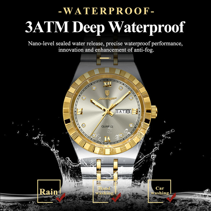 Men Waterproof Luminous Stainless Steel Watches