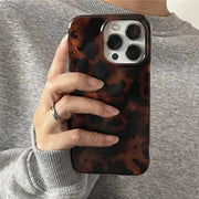 New Retro Amber Texture Laser Phone Case