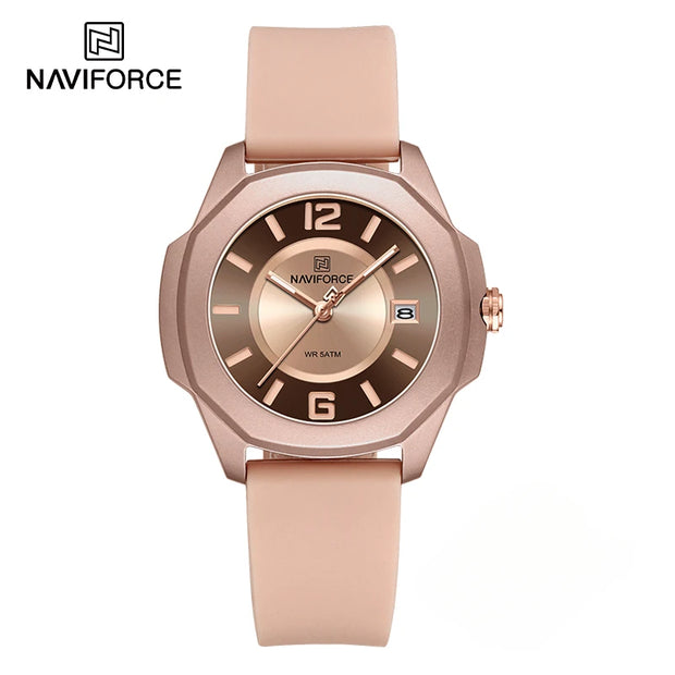 NAVIFORCE NF7107 Quartz Calendar Waterproof and Shockproof Watches for Women Clocks