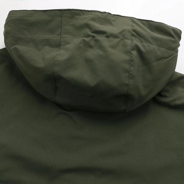 Men Outdoor Jacket New Spring Autumn Hooded Waterproof Casual Jacket Coat Men Tactics Military Jacket Men Plus Size M-8XL