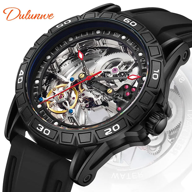 Men's Casual Mechanical Watch Automatic Luxury Brand New Sport Watches Man Hollow Out Fashion Waterproof Business Luminous Clock