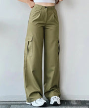 New Y2K Women Vintage Cargo Pants Streetwear Techwear Korean Harajuku Parachute Pants Beige Sweatpants Wide Leg Joggers Trousers