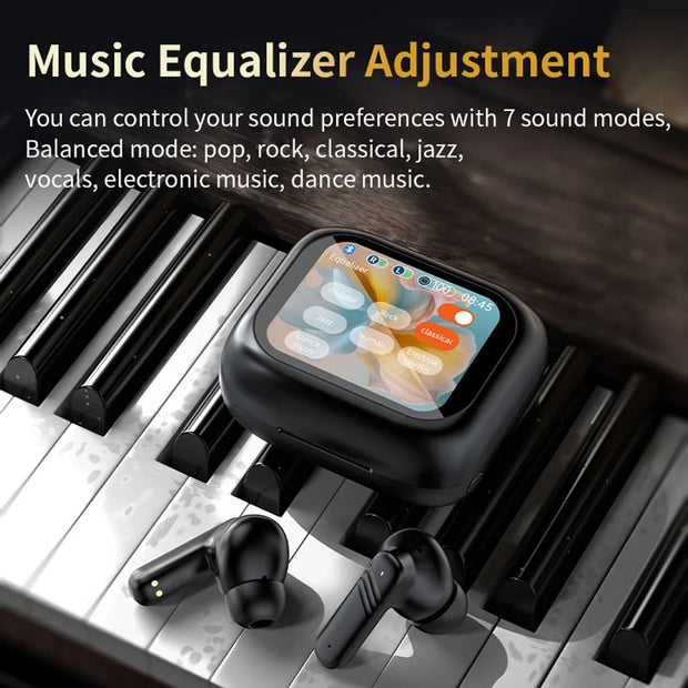Full In Touch Screen Headphone  Wireless InEar ENC Earbuds Bluetooth5.4 ANC E18 Pro Noise Cancelling Earphone With Mic New