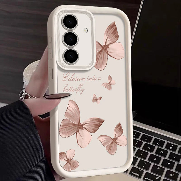 New Gold Butterfly Soft TPU Case