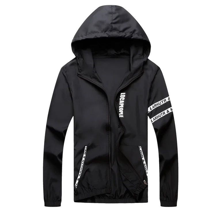 Men`s windbreaker summer Sun protection jacket outwear sports Cycling Thin  hooded coats men jaqueta masculina Brand clothing