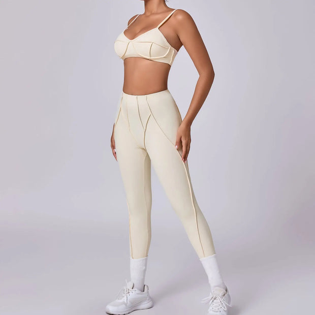 New Yoga Set Women Tracksuit Workout Legging Athletic Suit Gym Push Up Legging Fitness Bra Sports Wear Active Wear