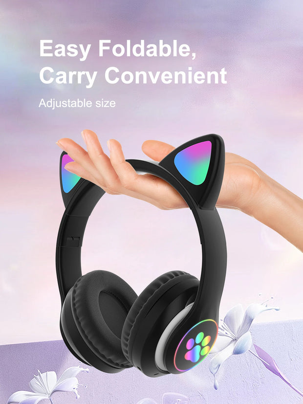 Mic Control LED Stereo Music Phone Bluetooth Headset