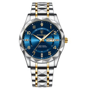 Men Quartz Waterproof Date Week Luminous Wristwatch