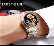 Fashion Hollow Business Tourbillon Automatic Mechanical Watch for Men