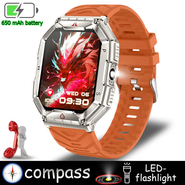 New Rugged Military LED Flashlight Smart Watch