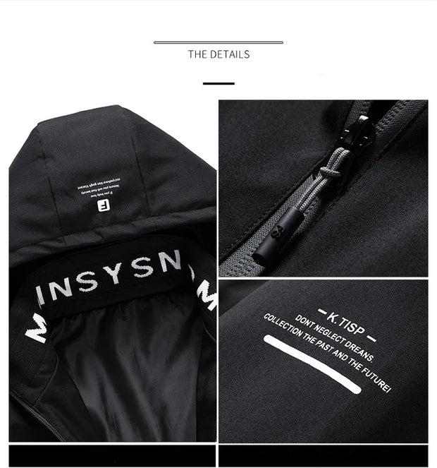 Hooded Jacket for Men 2024 Bomber Jacket Men's Windbreakers Zipper Coats Spring Autumn Casual Cargo Jacket Men Fashion Outerwear