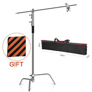 2.6M/8.5FT Stainless Steel Century Foldable Light Stand Tripod