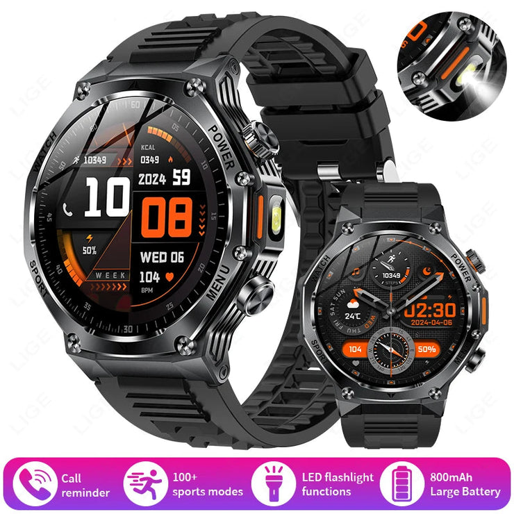 800mAh Large Battery Heart Rate Blood Oxygen Health Smartwatch