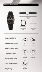 NAVIFORCE NF5049 New Women Watch  Fashion Elegant for Ladies Sports Waterproof Silica Strap Quartz Clock