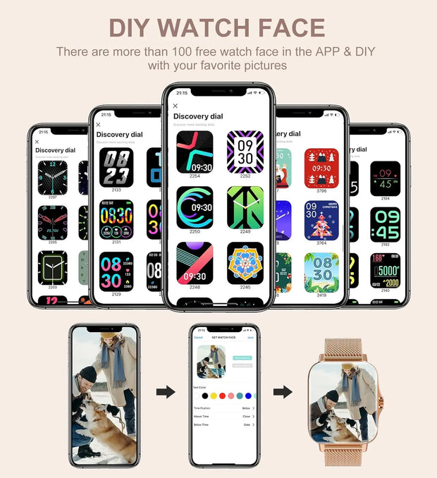 Women Fitness Tracker Smartwatch
