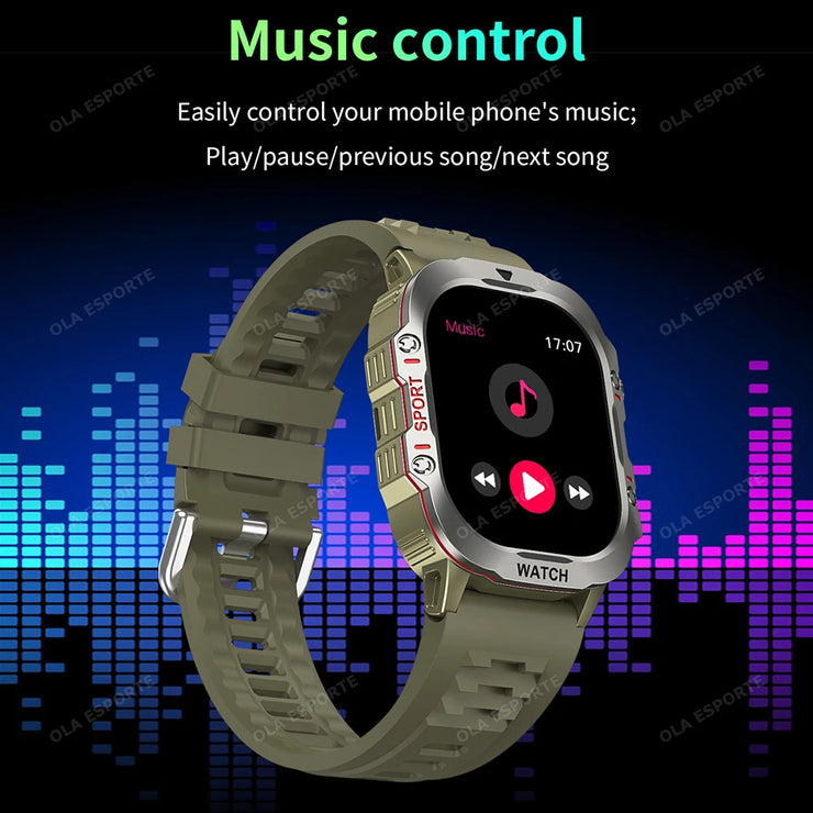 2025 New Rugged Military Fitness Smart Watch