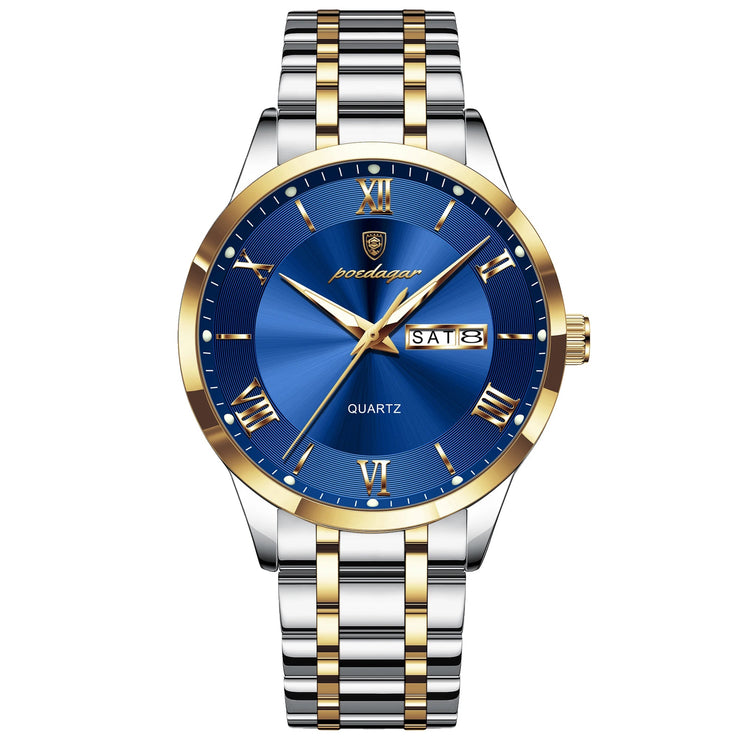 Men Waterproof Luminous Week Date Sports Wristwatch