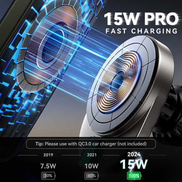 15W Magnetic Phone Holder Mount Charger