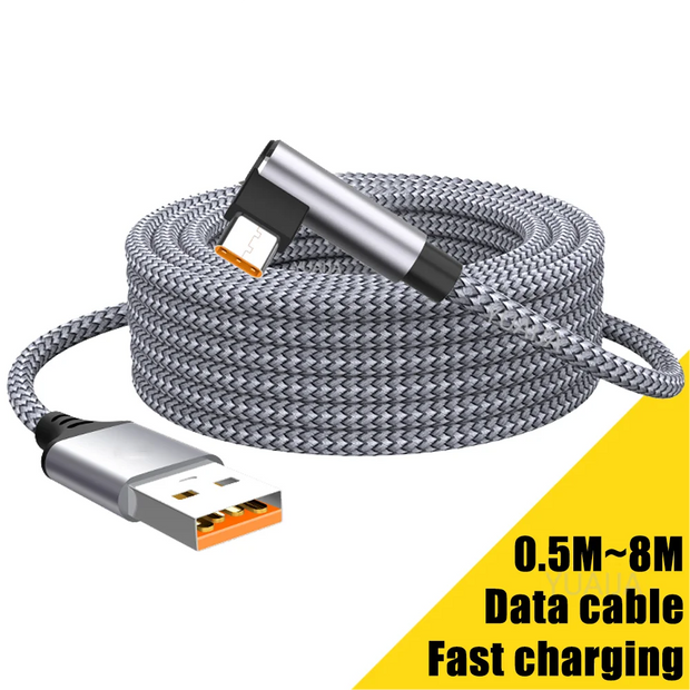 6A USB C Elbow Fast Charge Cable