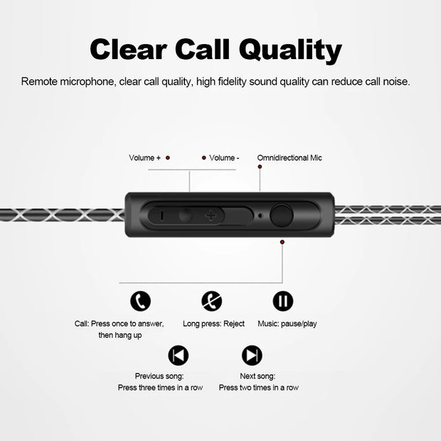 S760 Wired In-ear Waterproof Earphones