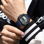 New Waterproof Luminous Week Date Square Wristwatch