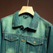 Fashion high-end American casual MEN'S denim jacket High Street trendy brand retro loose large-sized washing workwear top