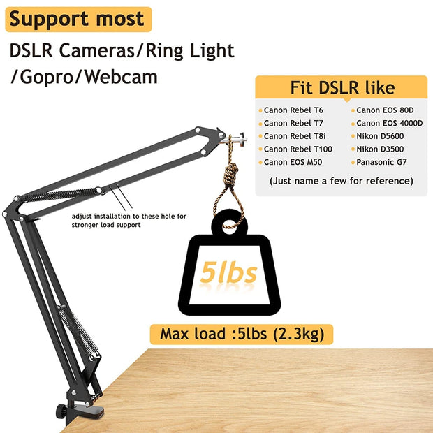 Overhead DSLR Tripod Camera Mount