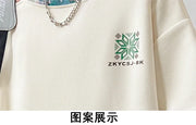 Summer Men's  Sets Mens Trend Casual Tracksuit Print Short Sleeve T-shirt+shorts Two Pieces Suit Mens Sportswear set