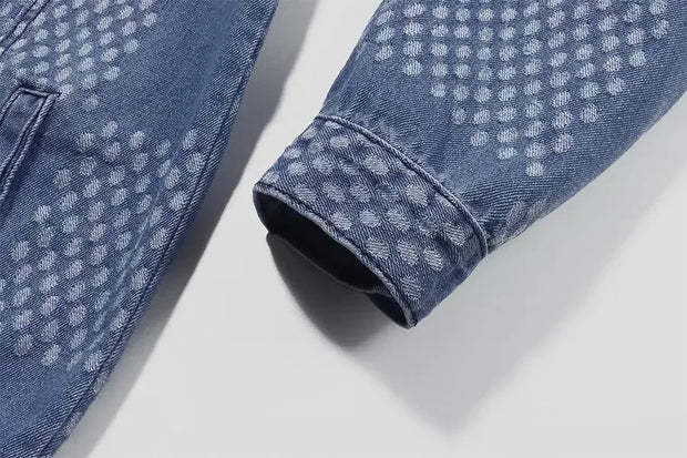 Spring Autumn Denim Clothing Set For Men Stylish Jacket Jeans 2-piece Set Working Class Style Bold Fashion Statement