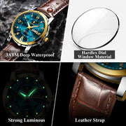 High Quality Leather Sports Men's Quartz Watches