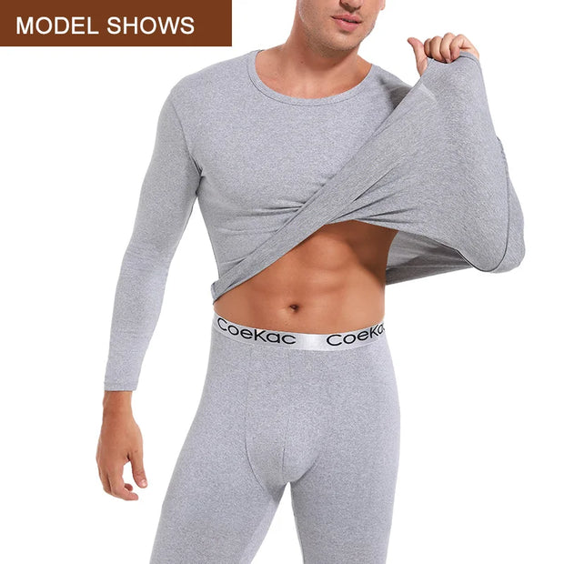 Thermal Underwear for Men Long Johns Sport Base layer Fall/Winter Joker Long-sleeved Home Suit Sports Elastic Waist Pants New