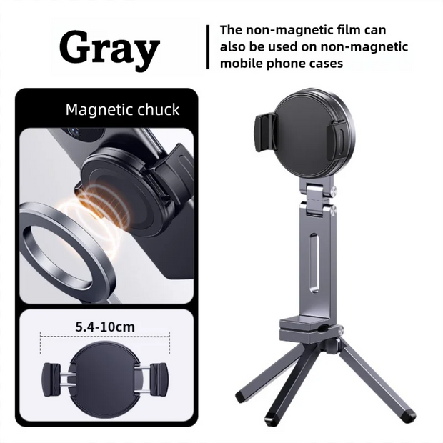 New Foldable Magnetic Phone Tripod Holder