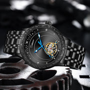 Hollow Tourbillon Automatic Watch for Men Simple Style Luminous Dial Waterproof Mechanical Mens Watches Luxury Reloj Hombre New