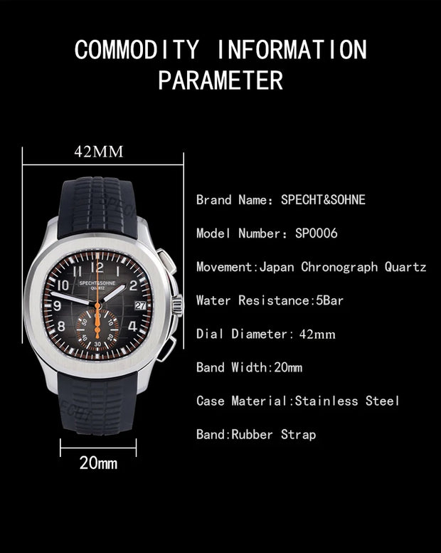 New Japan Chronograph Quartz Wristwatch