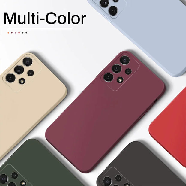 Samsung Galaxy S24 S23 S22 S25 Ultra S24 FE A56 A55 A53 A54 A16 A35 5G S25 Edge Shockproof Liquid Silicone Phone Cover