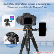 187cm/73.6in Tall Zomei Aluminum Alloy Portable Tripod