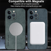 Magsafe Luxury Leather Shockproof Phone Cases
