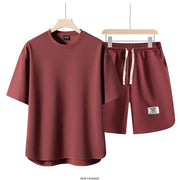 2025 Summer Sets Men Fashion Short Sleeve Shirt/Shorts Two-piece Mens Streetwear Loose Hollow Out Set Mens Short Sets M-4XL TZ16