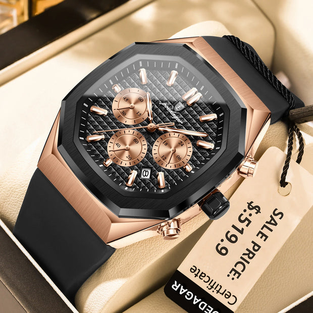 Men Waterproof Luminous Chronograph Wristwatch