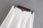 TRAFZA Women Elegant Solid Pencil Pants High Waist Pant For Women Casual Streetwear Woman Trousers Office Wear Chic Pant